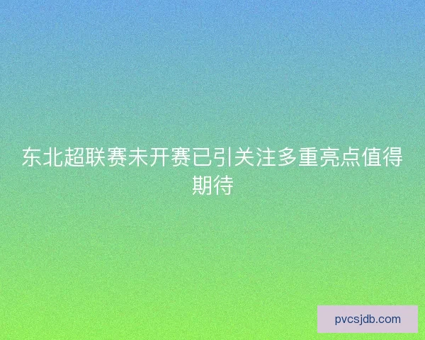 东北超联赛未开赛已引关注多重亮点值得期待